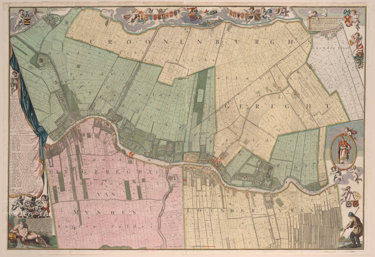 Mynden और Loosdrecht का नया नक्शा द्वारा एड्रियन वैन डेर लान