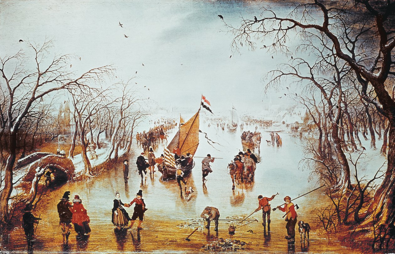 शीतकालीन दृश्य (पैनल) द्वारा एड्रिएन वैन डी वेन