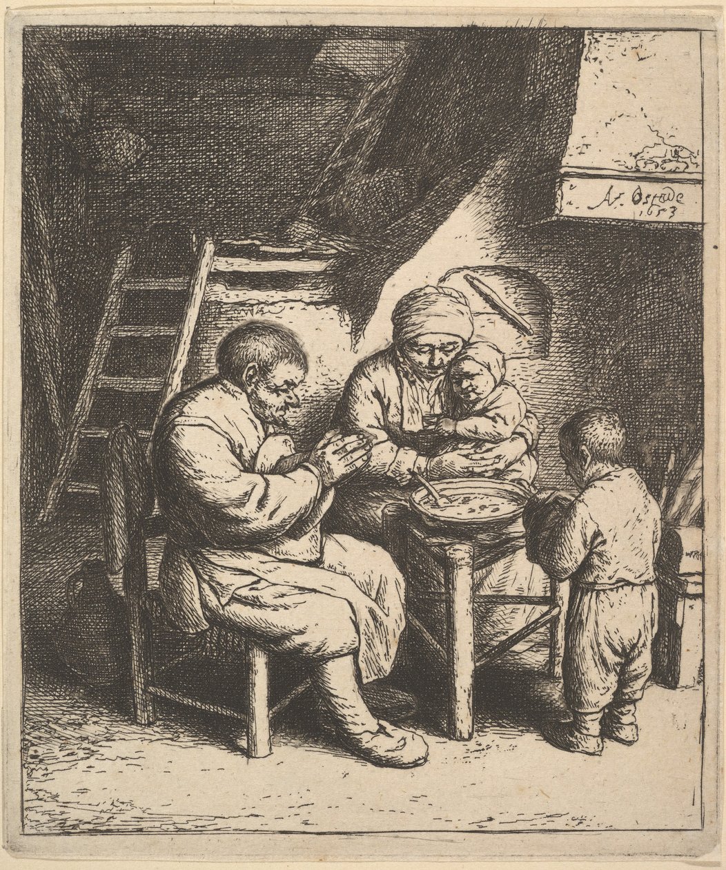 द ब्लेसिंग, 1610-85। द्वारा एड्रिएन जंज़। वैन ओस्टेड