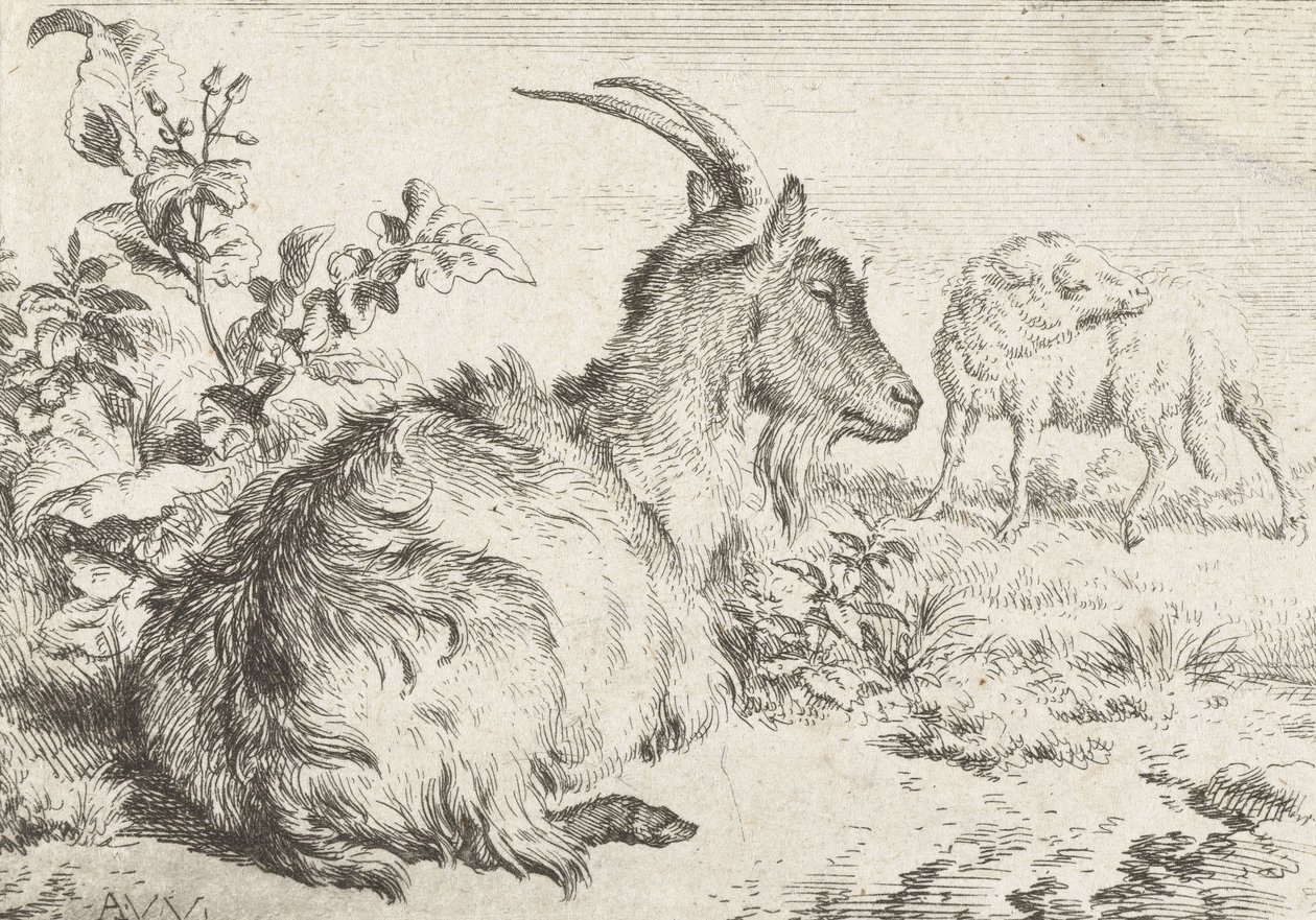 झूठ बोल बकरी, 1670 द्वारा एड्रिएन वैन डे वेलडे