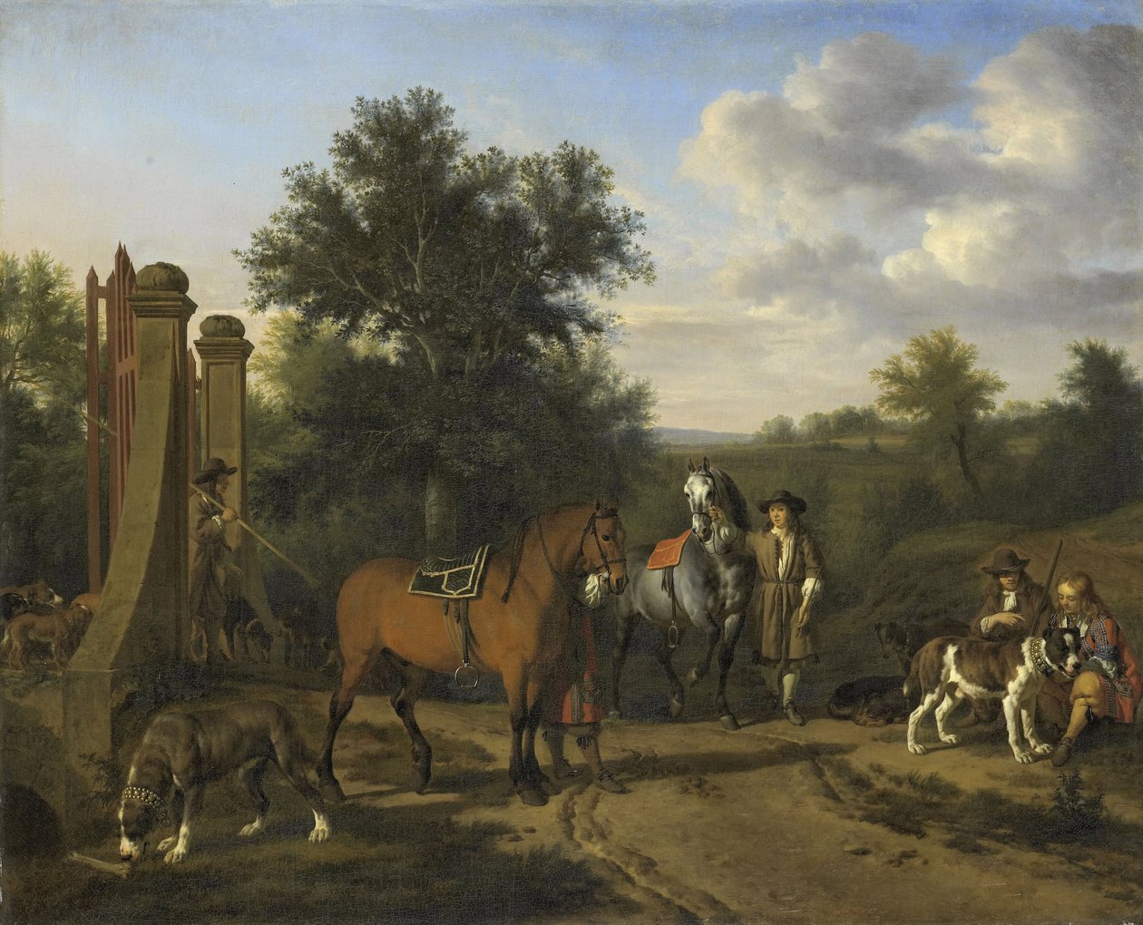 हंटिंग पार्टी, 1669 द्वारा एड्रिएन वैन डे वेलडे