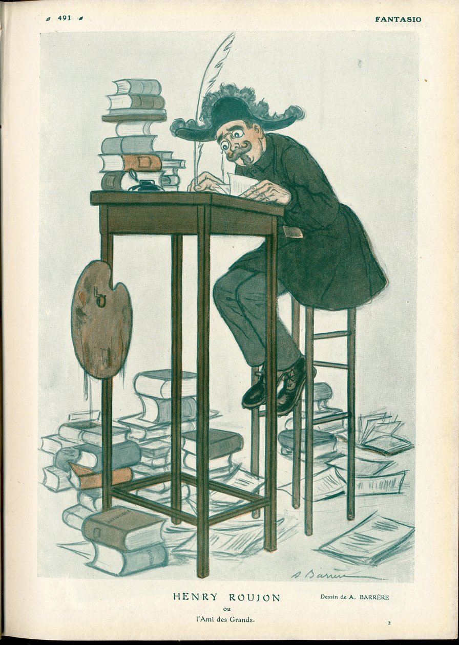 फैंटासियो, सीए 1912_2_15 - ए बैरेरे का चित्रण (1874-1931): ललित कला, पढ़ना लिखना - रौजन हेनरी द्वारा एड्रियन बैरेरे