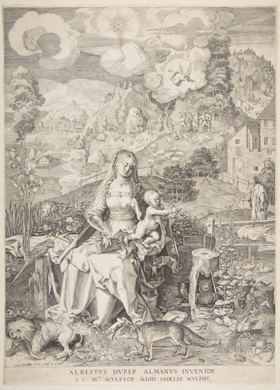 वर्जिन एंड चाइल्ड इन अ लैंडस्केप, ca. 1597। द्वारा एजिडियस सदेलर II