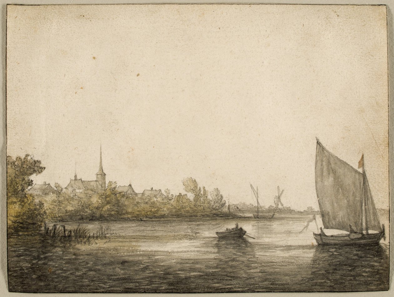 IJsselmonde सीन द अक्रॉस द न्यू मास, सी। 1640 द्वारा ऐलबर्ट क्यूप