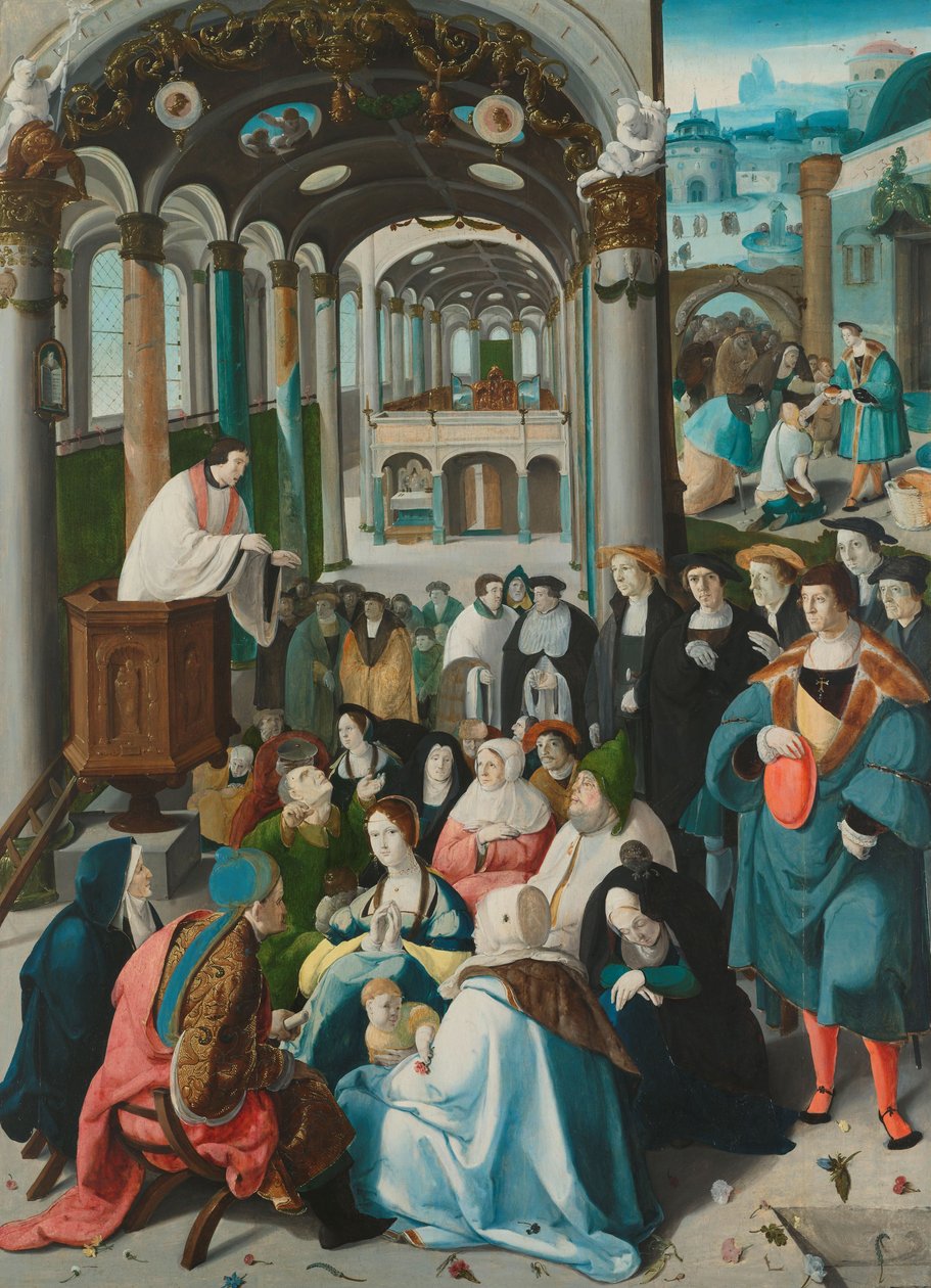 सेंट एंथोनी की कॉलिंग, c.1530 (पैनल पर तेल) द्वारा Aertgen Claesz van Leyden