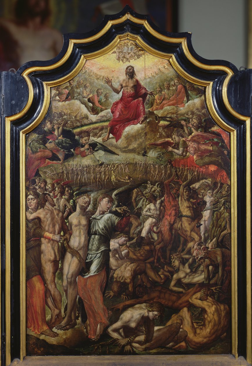 द लास्ट जजमेंट, सेंट्रल पैनल ऑफ ए ट्रप्टिक, 1555 द्वारा Aertgen Claesz van Leyden