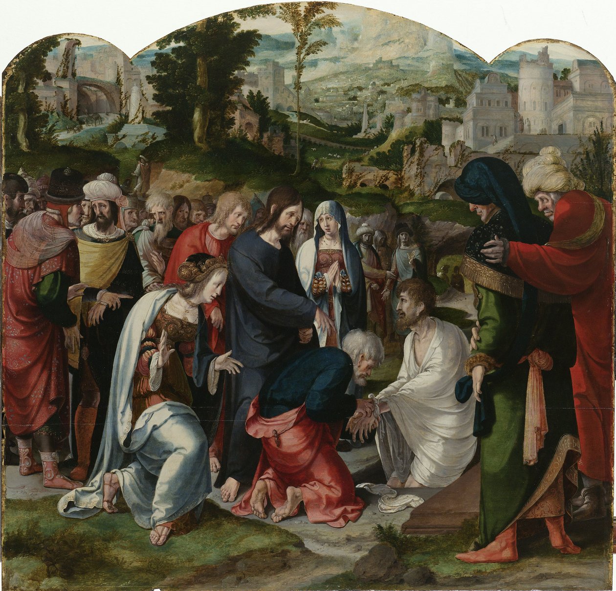 लार्जरस की स्थापना, त्रिकोणीय के केंद्र पैनल, c.1530 द्वारा Aertgen Claesz van Leyden