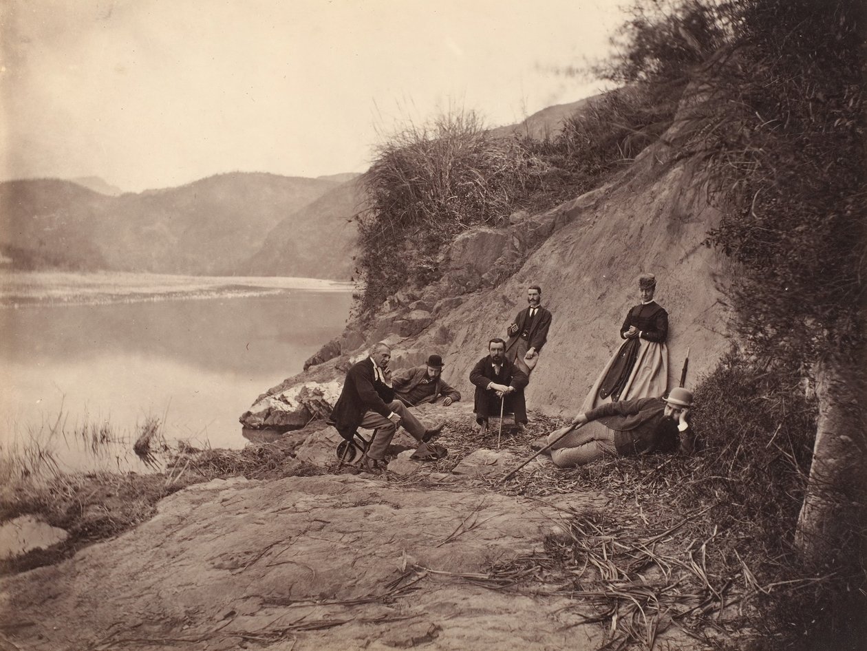 [फंगगुआंग्यान मठ, फ़ुज़ियान के पास समूह पोर्ट्रेट], सीए 1869। द्वारा अफोंग लाइ