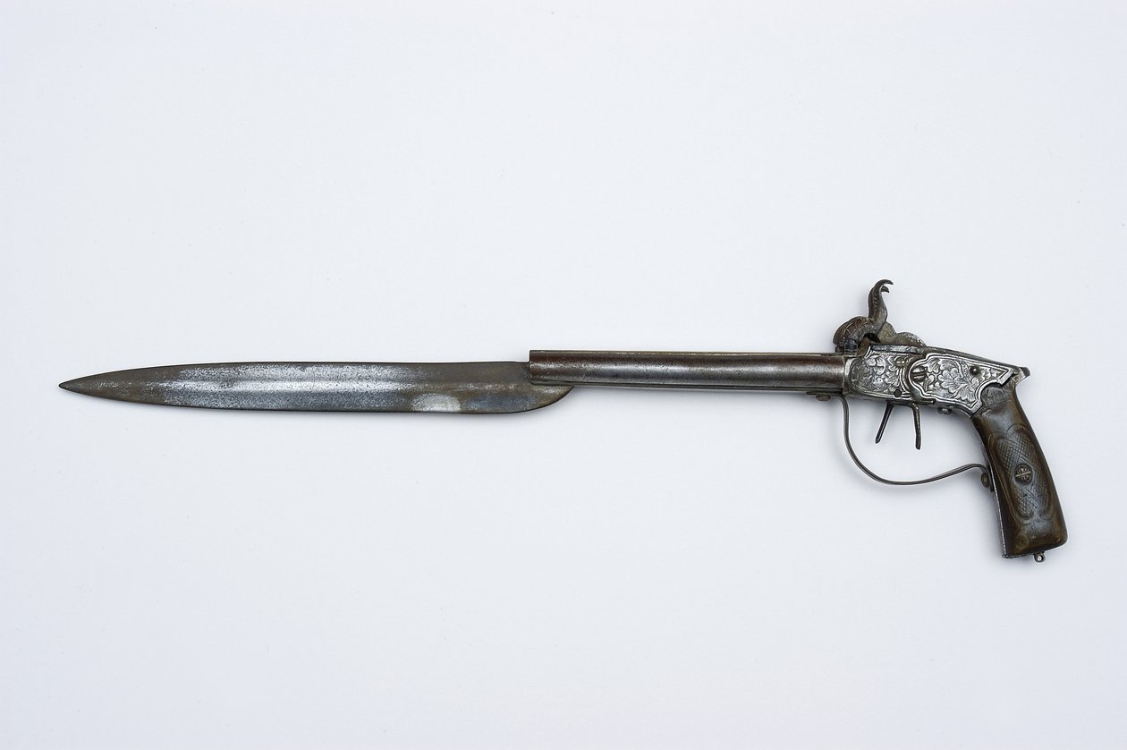 डबल बैरेल पर्क्युशन पिस्तौल, c.1840 (स्टील, पीतल और सींग) द्वारा अफ़्रीकी