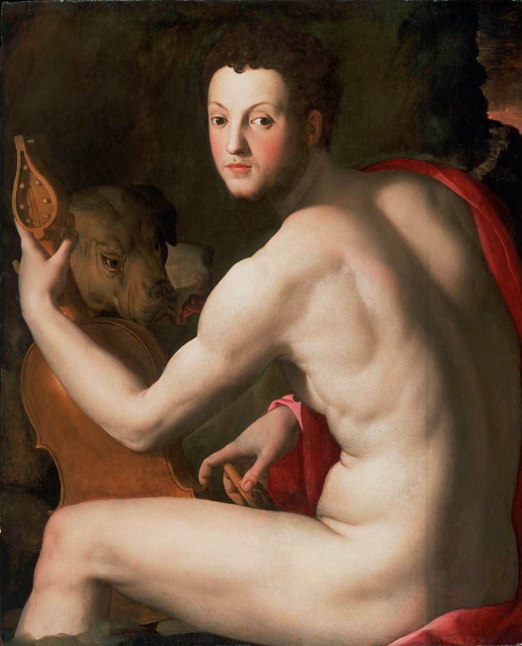 Orpheus के रूप में Cosimo I de Medici का पोर्ट्रेट द्वारा एग्नोलो ब्रोंज़िनो