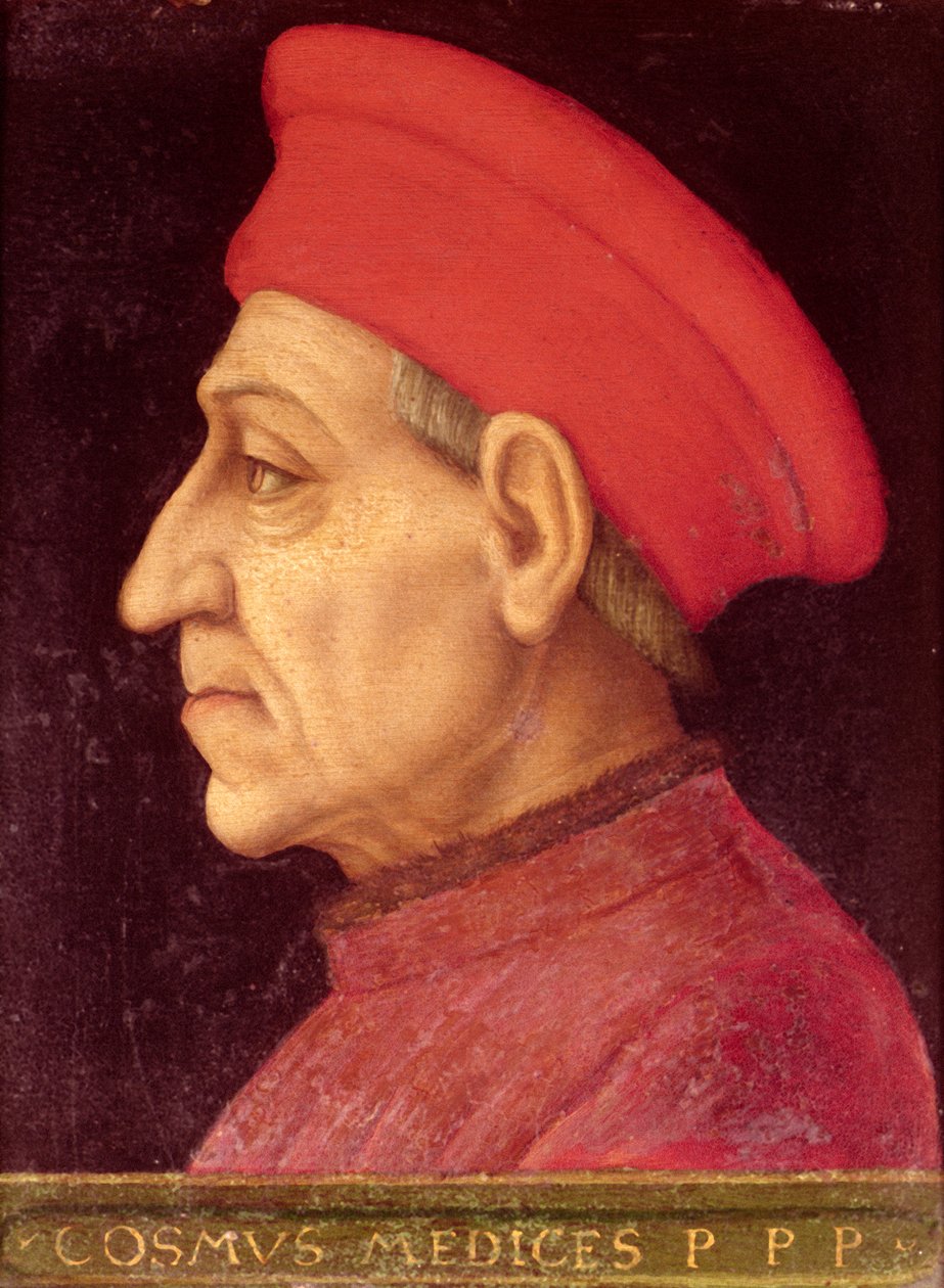 जियोवानी डी मेडिसी द्वारा कोसिमो का मरणोपरांत चित्र, c.1565-69 (टिन पर तेल) द्वारा एग्नोलो ब्रोंज़िनो