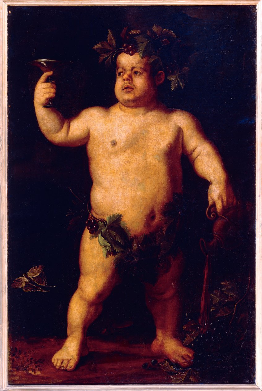 Bacchus (कैनवास पर तेल) के रूप में बौना मॉर्गन का पोर्ट्रेट द्वारा एग्नोलो ब्रोंज़िनो