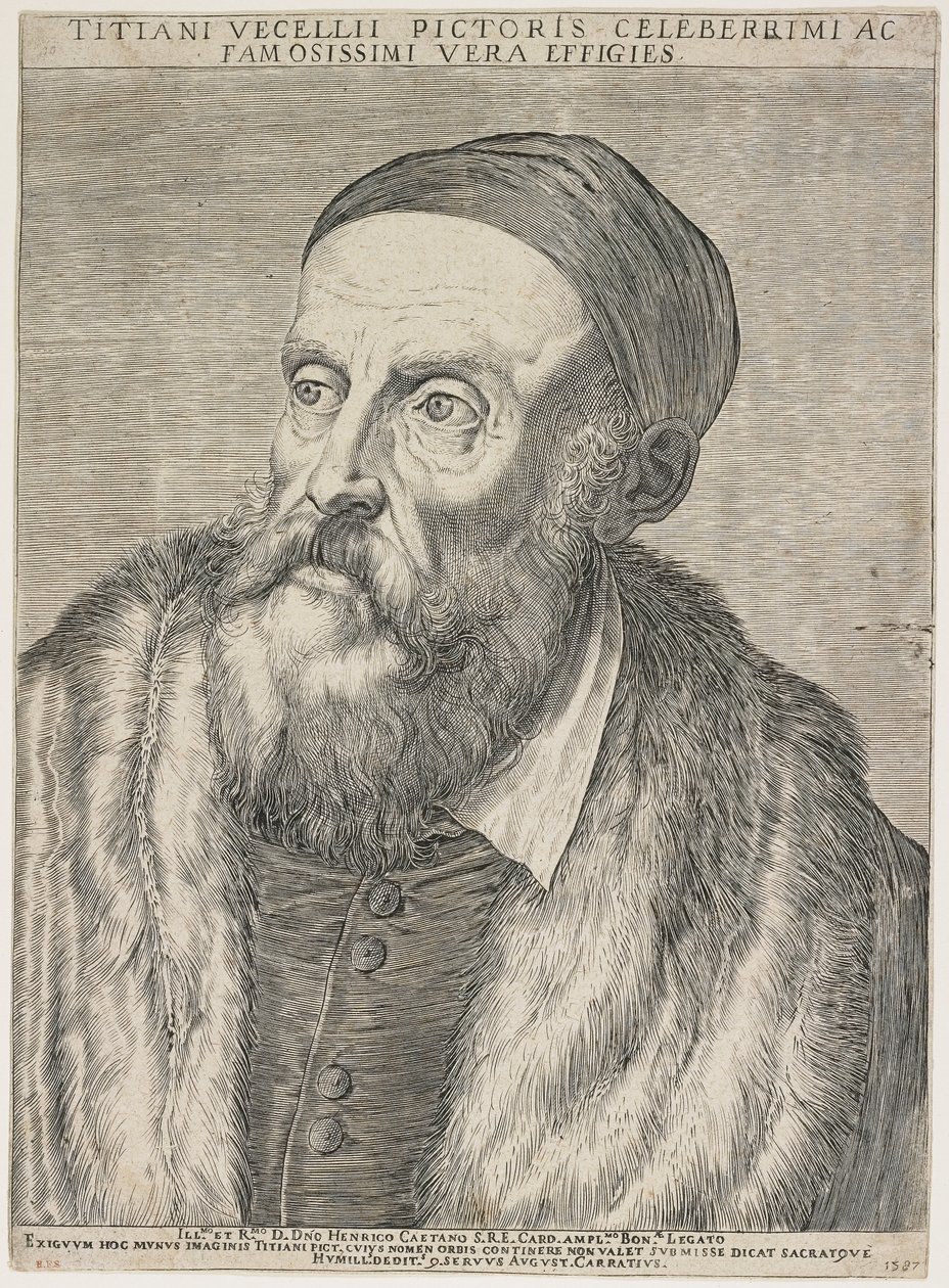 टिटियन, 1587 द्वारा अगस्टिनो कार्रेसी