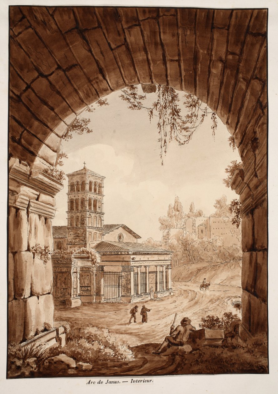 आर्क ऑफ जानुस, 1833 का इंटीरियर द्वारा एगोस्टिनो टोफ़ानेलि