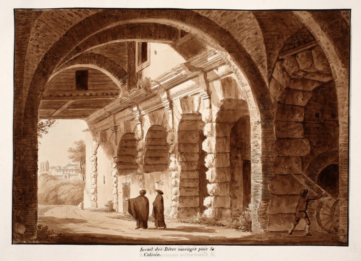 कोलोसियम, 1833 के लिए जंगली जानवरों का घेरा द्वारा एगोस्टिनो टोफ़ानेलि
