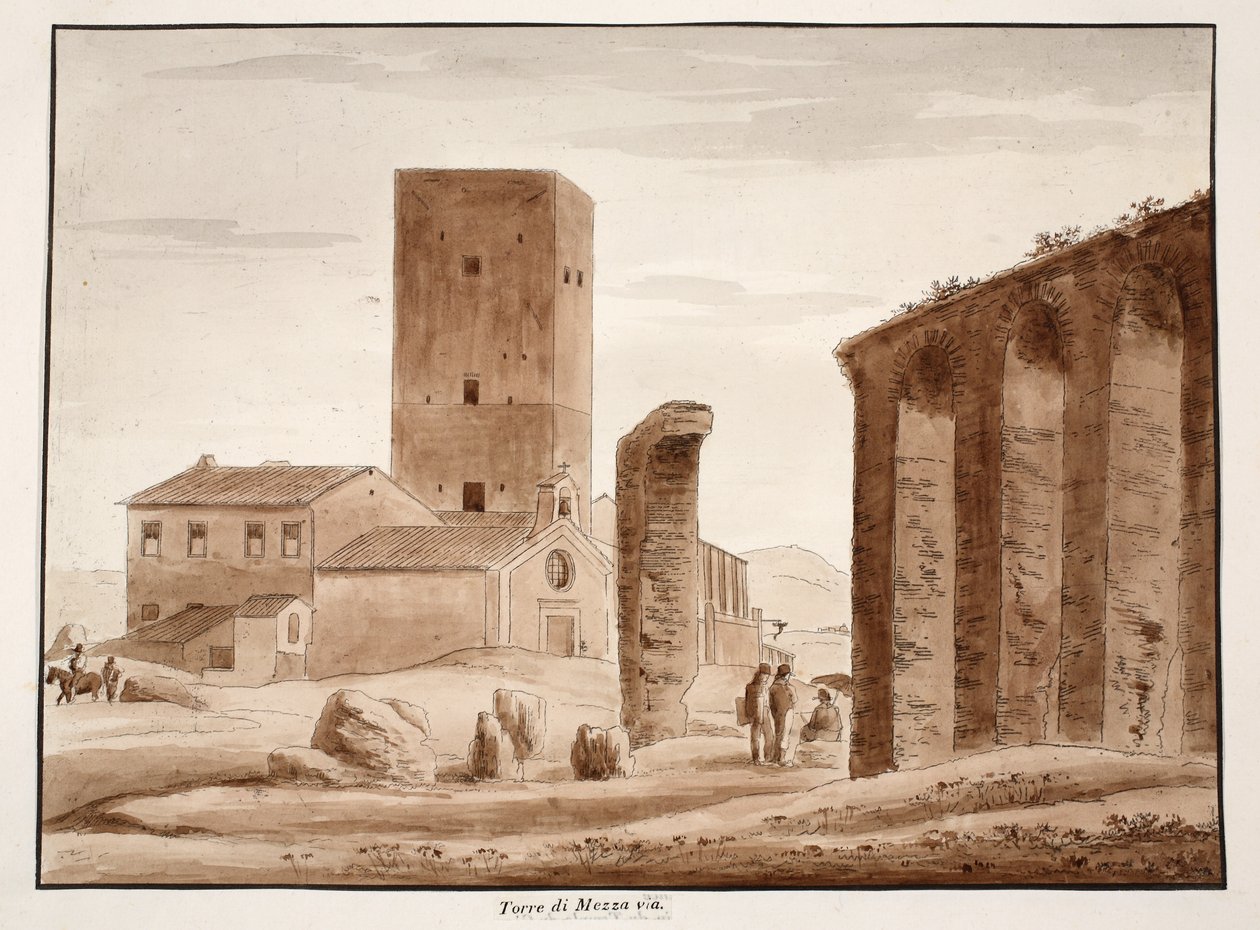 1833 में मीज़ज़ा टॉवर द्वारा एगोस्टिनो टोफ़ानेलि