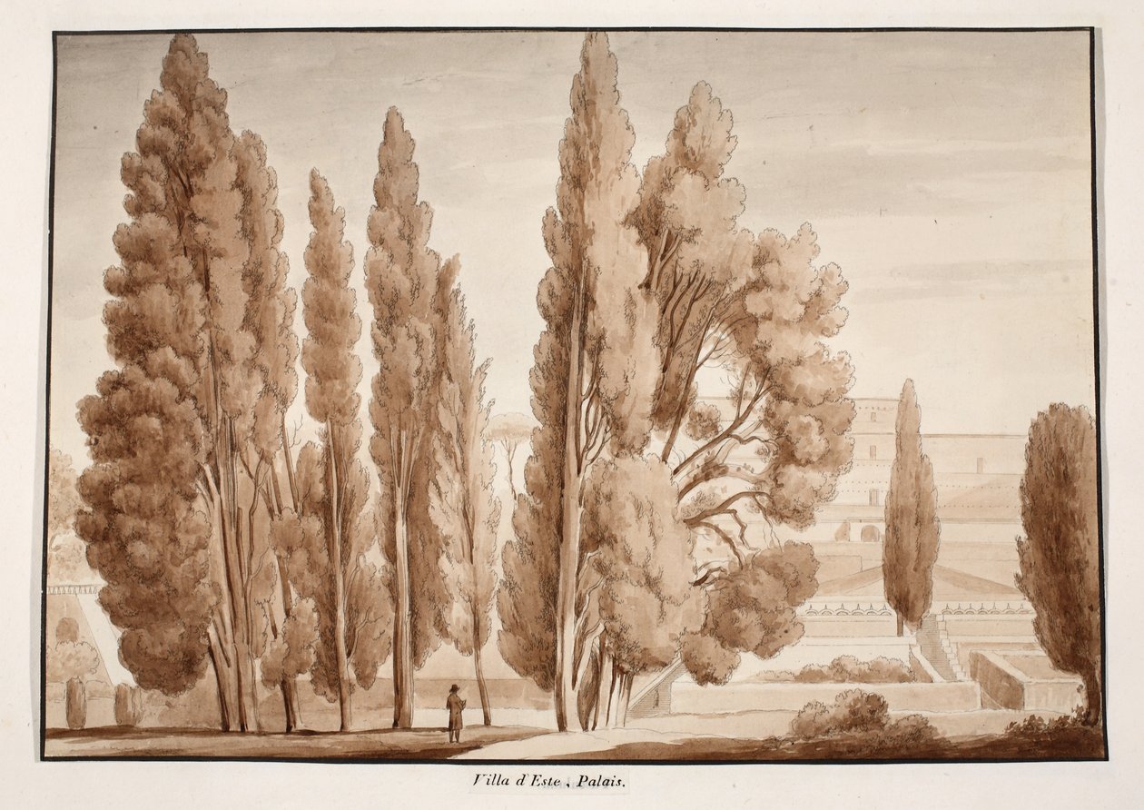 विला डीएस्ट, 1833 (ब्राउन वॉश के साथ नक़्क़ाशी) द्वारा एगोस्टिनो टोफ़ानेलि