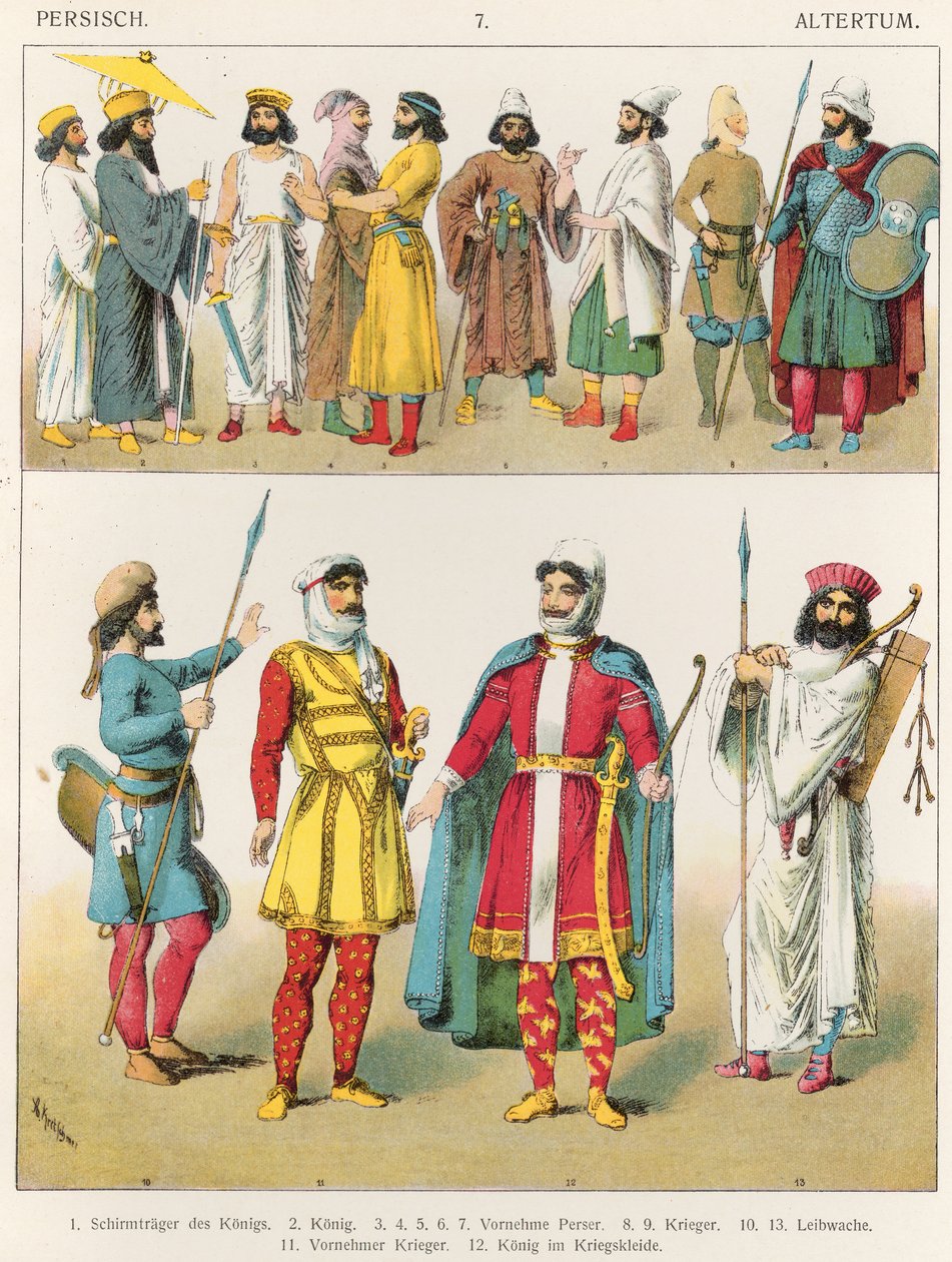 फ़ारसी ड्रेस, &39;ट्रैचेन डेर वोल्कर&39;, 1864 से द्वारा अल्बर्ट क्रेश्चमर
