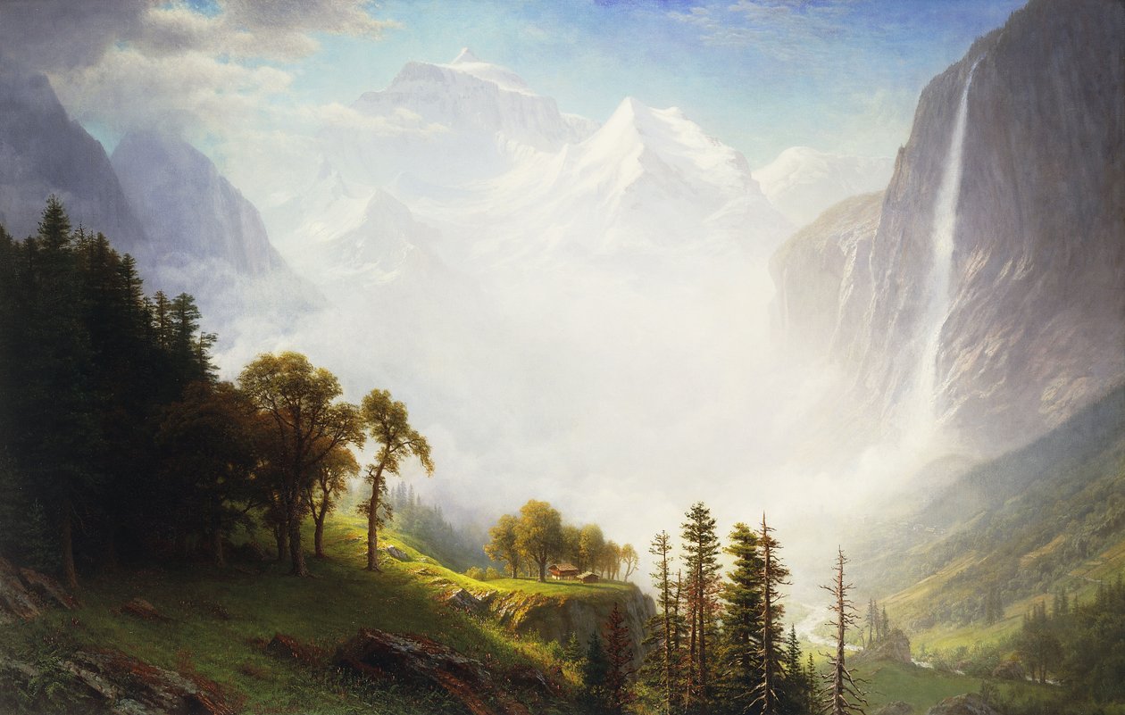 पहाड़ों की महिमा, 1853-57 द्वारा अल्बर्ट बिएरस्टाड