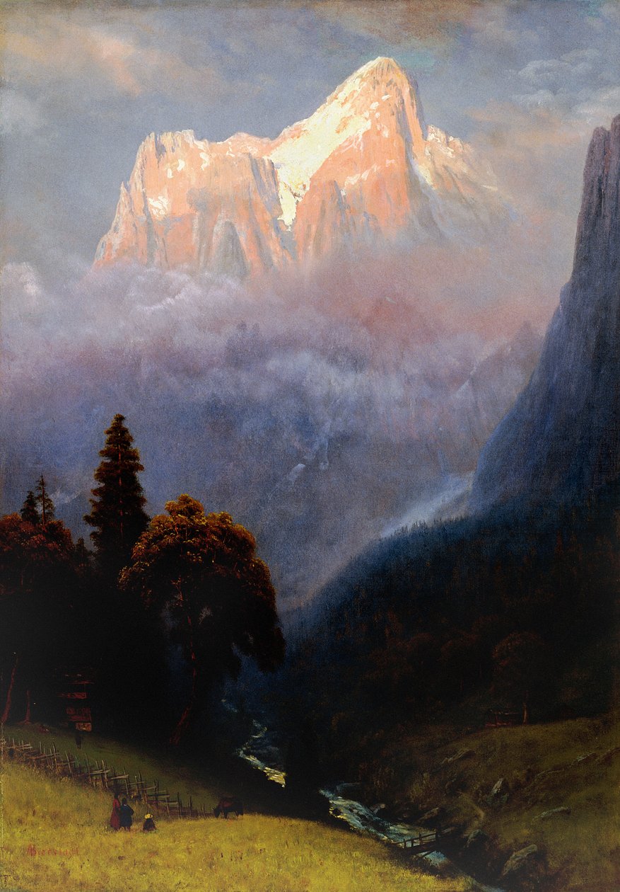 आल्प्स के बीच तूफान, c.1856 द्वारा अल्बर्ट बिएरस्टाड