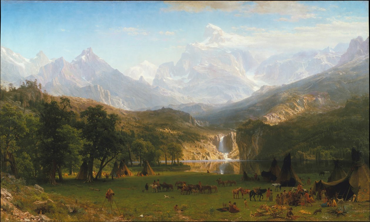 रॉकी पर्वत, लैंडर्स पीक, 1863। द्वारा अल्बर्ट बिएरस्टाड