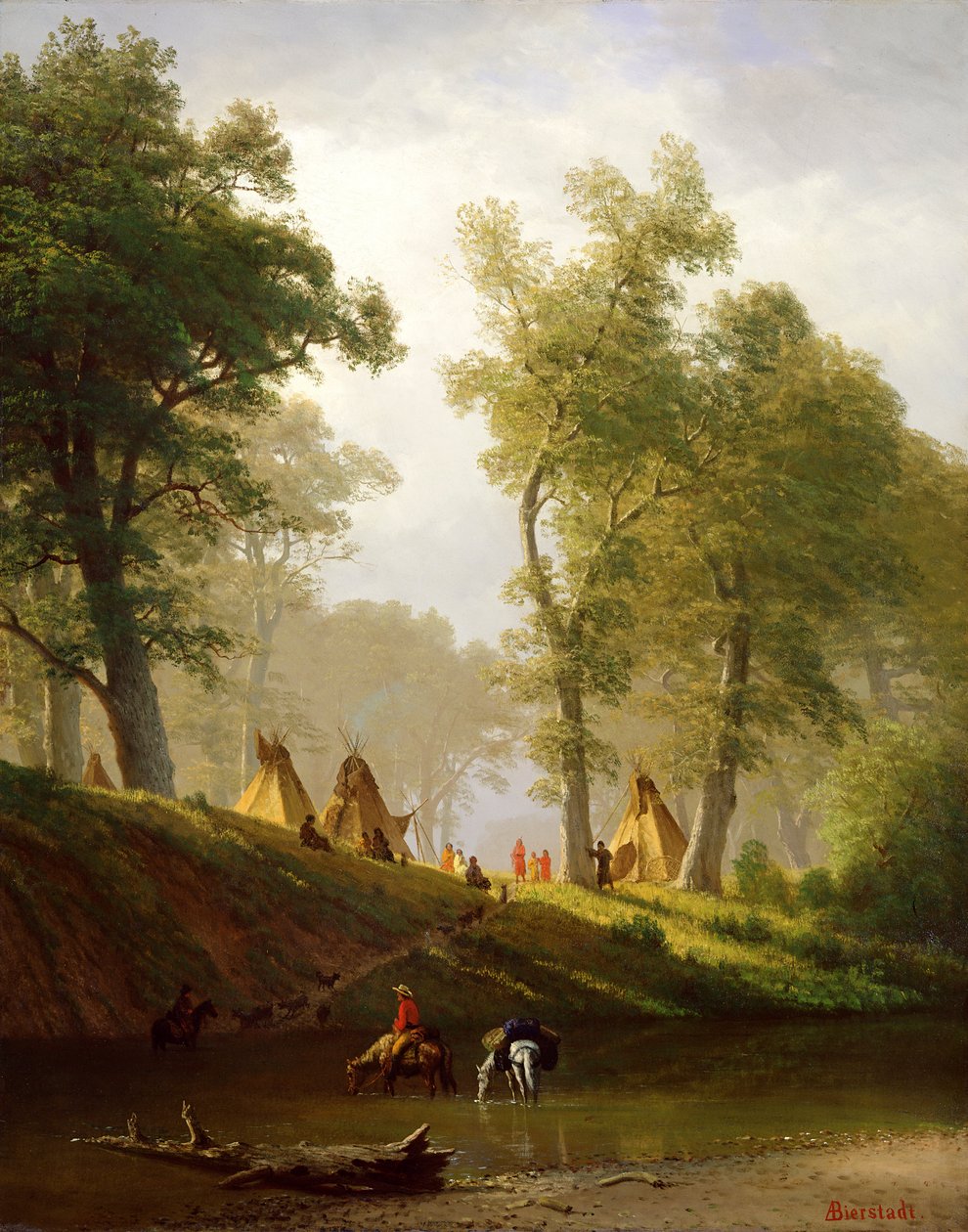 वुल्फ नदी, कंसास, c.1859 द्वारा अल्बर्ट बिएरस्टाड
