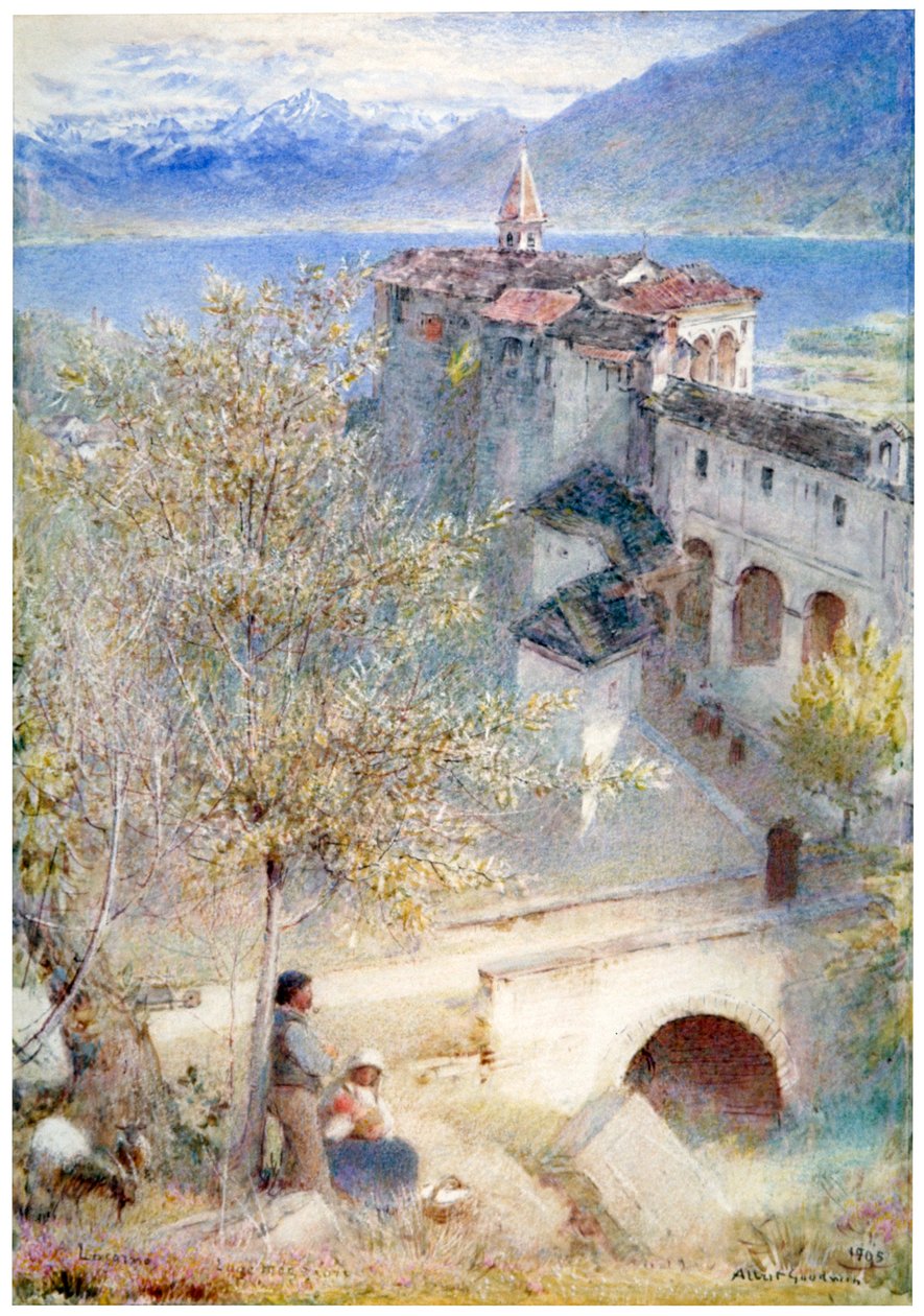 लोकार्नो, मैगीगोर झील, 1905 द्वारा अल्बर्ट गुडविन