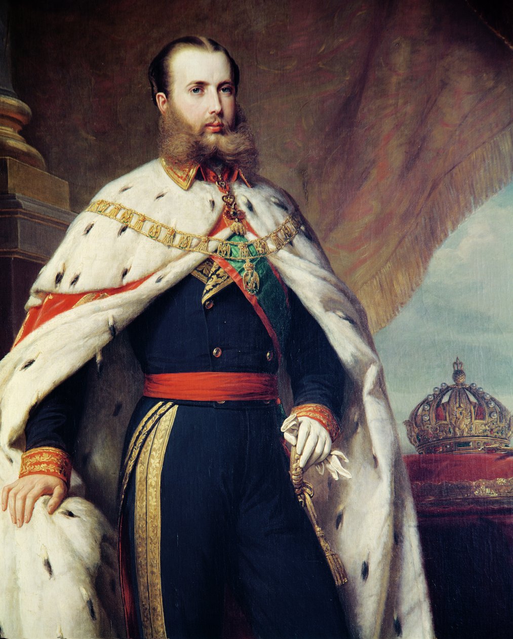 मैक्सपिलियन ऑफ हैप्सबर्ग-लोरेन (1832-67) मेक्सिको के सम्राट, 1865 (233828 भी देखें) द्वारा अल्बर्ट ग्रिफ़ल