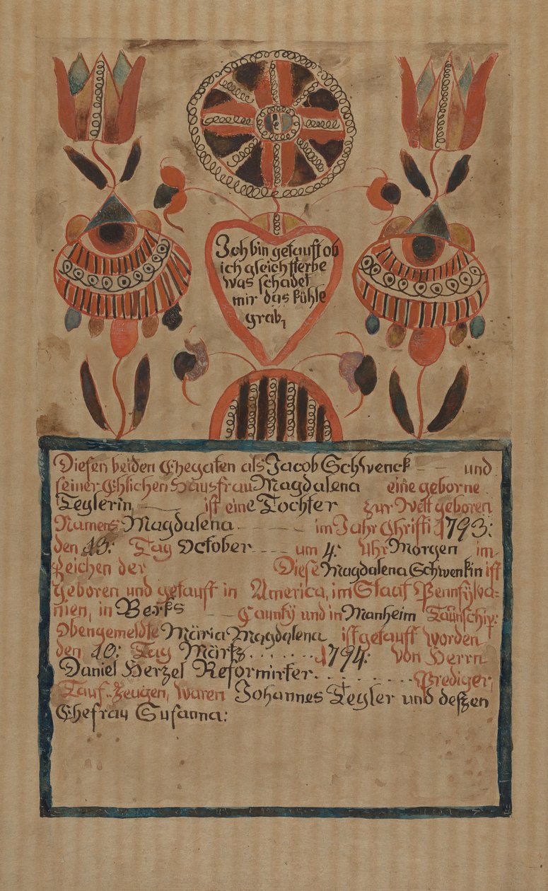 पा. जर्मन जन्म प्रमाणपत्र, सी. 1936. द्वारा अल्बर्ट जे. लेवोन
