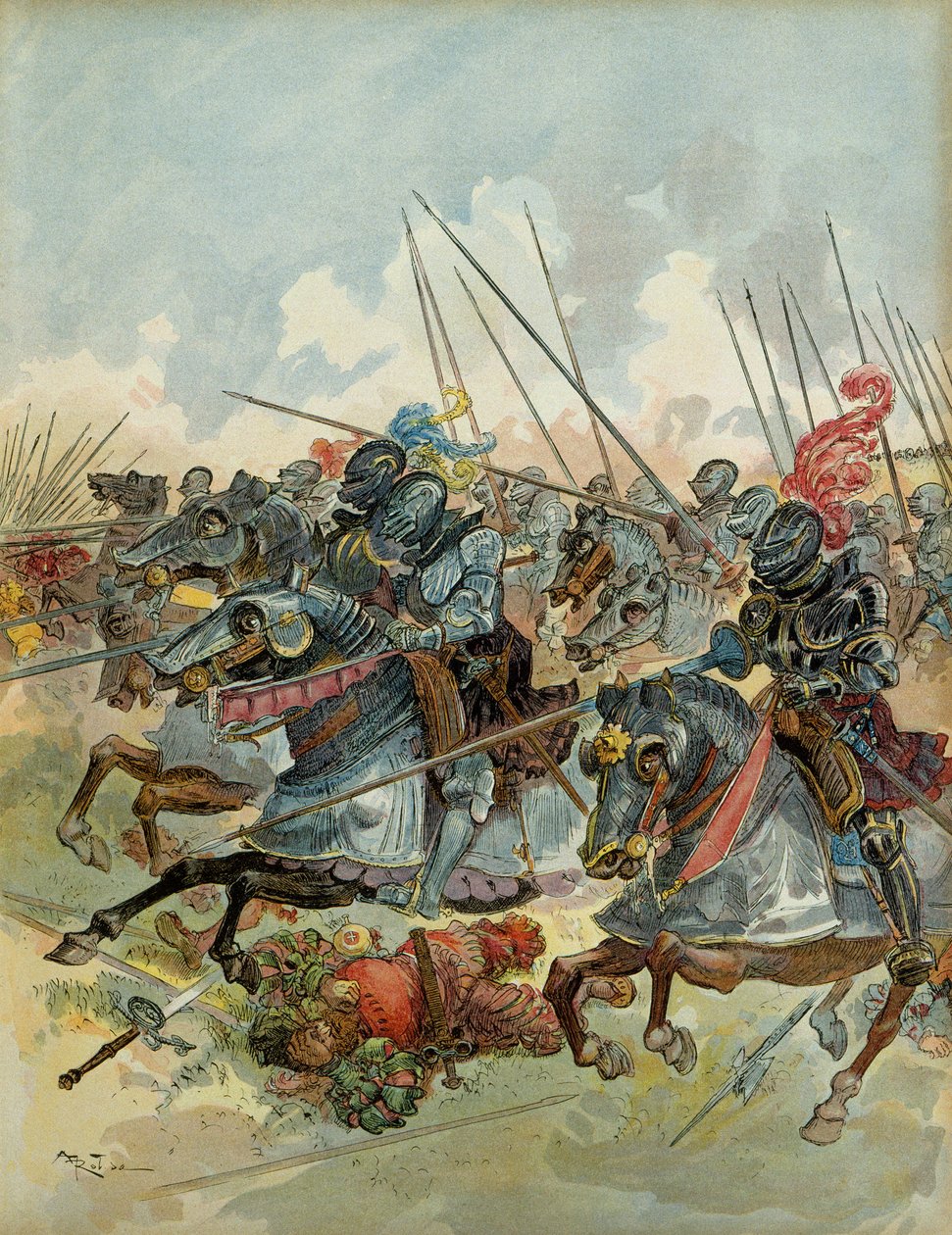 छठा इतालवी युद्ध (1521-1526): पाविया (इटली) की लड़ाई, 24 फरवरी द्वारा अल्बर्ट रोबिडा