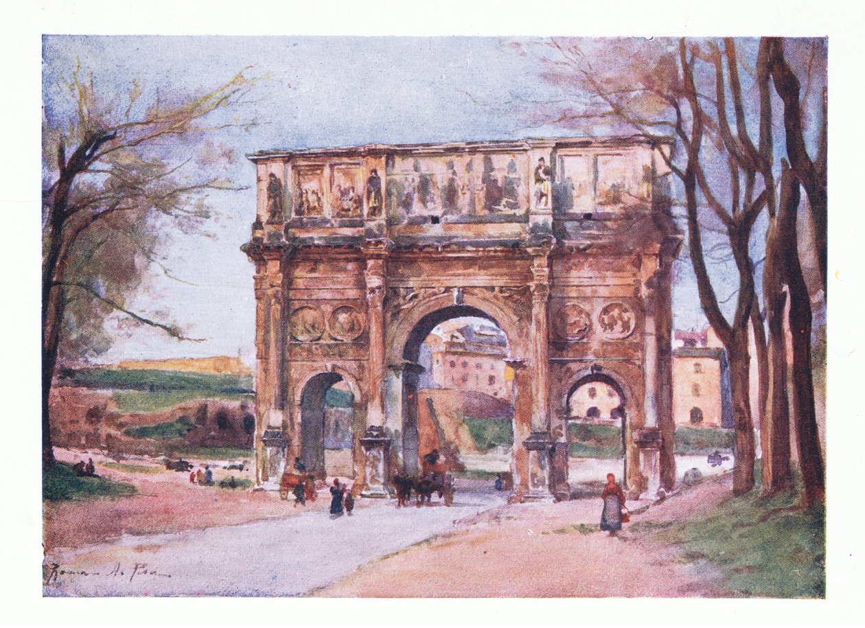 आर्क ऑफ कॉन्स्टेंटाइन, रोम से ए एंड सी ब्लैक लिमिटेड, 1925 द्वारा प्रकाशित द्वारा अल्बर्टो पीसा