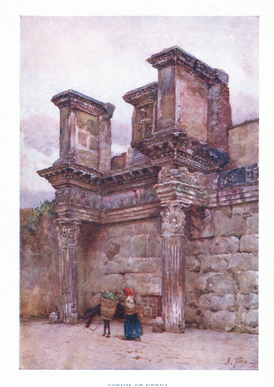 फोरम ऑफ नेरवा, रोम से ए एंड सी ब्लैक लिमिटेड, 1925 द्वारा प्रकाशित द्वारा अल्बर्टो पीसा