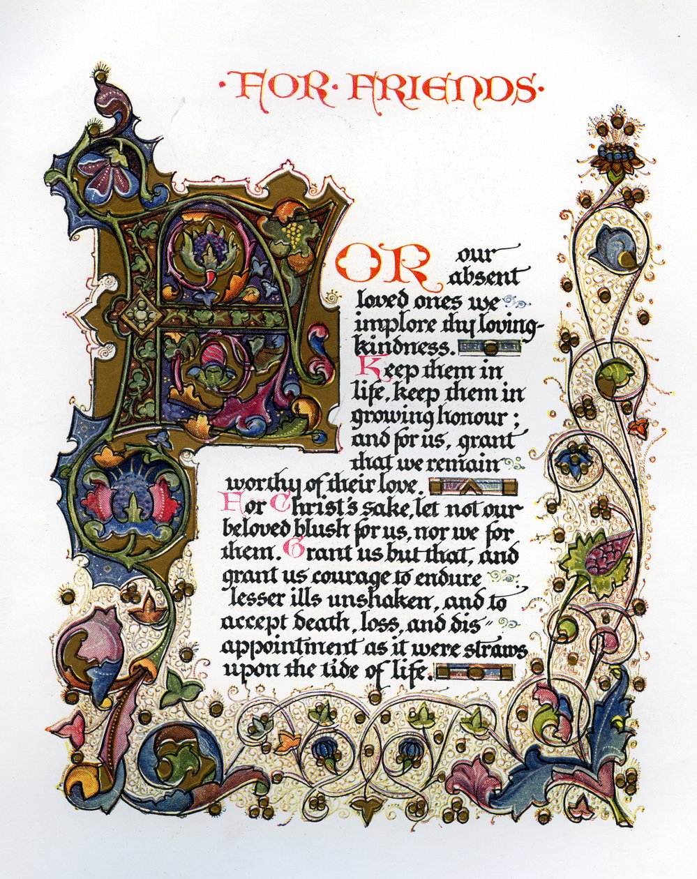 स्टीवेन्सन की प्रार्थना फ्रेंड्स के लिए, &39;प्रार्थना प्रार्थना पर लिखी गई विलिमा&39; से, लंदन में प्रकाशित चेटो अंड वंडस द्वारा चित्रण के साथ अल्बर्टो संगोर्स्की, 1928 (प्रकाशित चित्र के साथ मुद्रित पत्र) द्वारा अल्बर्टो संगर्सकी