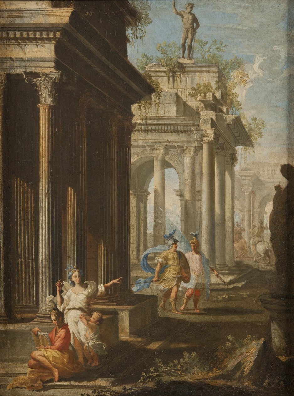 लड़की कुरिन्थियन मंदिर में पढ़ना, c.1710 द्वारा अल्बर्टो कार्लाइली