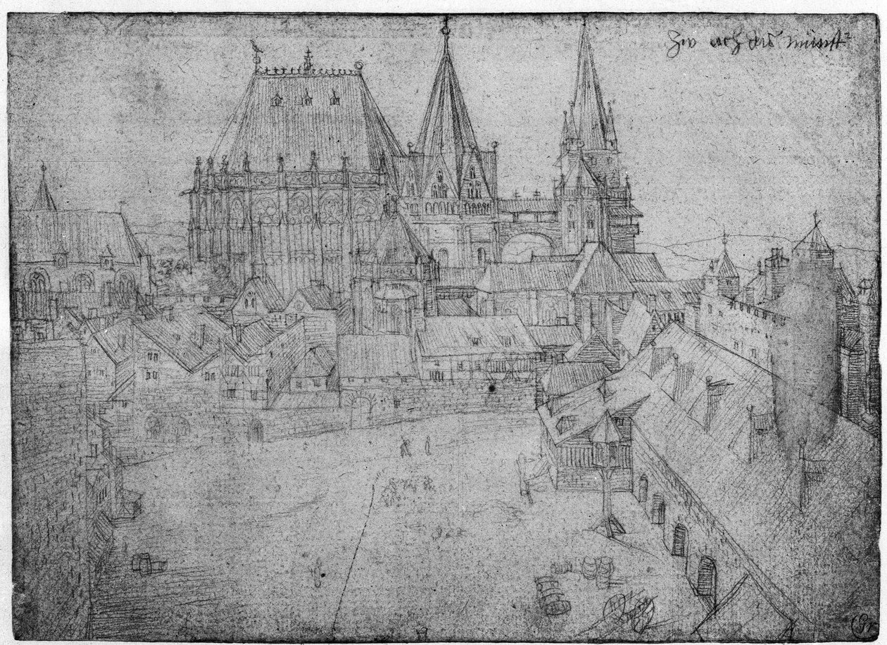 आचेन में मिनिस्टर, 1520 (कागज पर चांदी की चौकी) द्वारा अल्ब्रेक्ट ड्यूरर