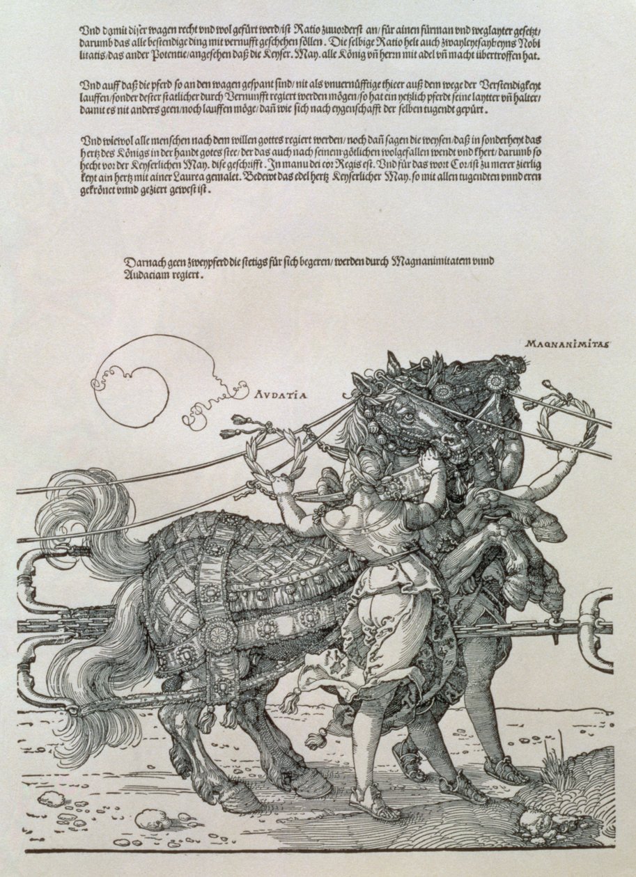 जर्मनी के सम्राट मैक्सिमिलियन I (1459-1519) का विजयी रथ द्वारा अल्ब्रेक्ट ड्यूरर
