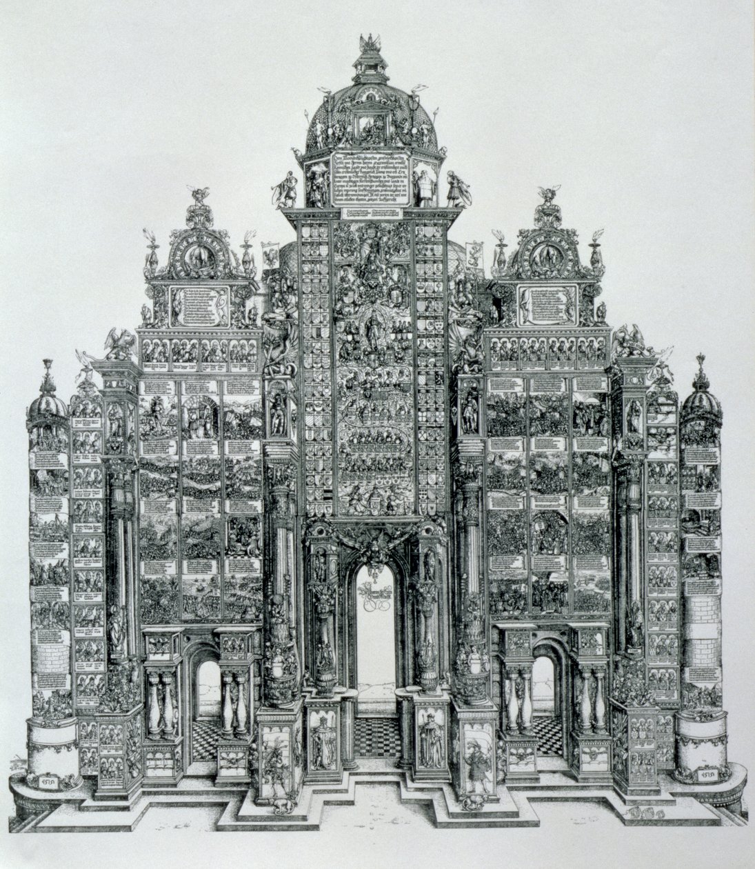जर्मनी के सम्राट मैक्सिमिलियन I (1459-1519) की ट्रम्पल आर्क, 1515, पब। 151,718 द्वारा अल्ब्रेक्ट ड्यूरर