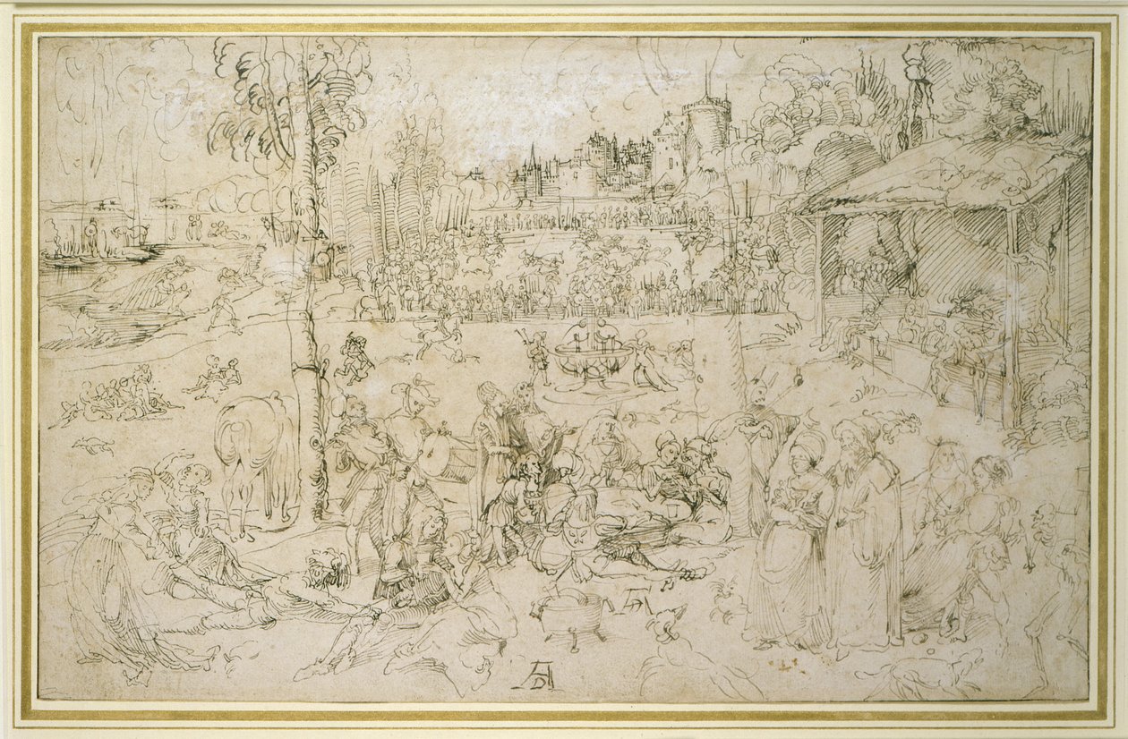 दुनिया के सुख, c.1496-97 (कागज पर कलम और स्याही) द्वारा अल्ब्रेक्ट ड्यूरर