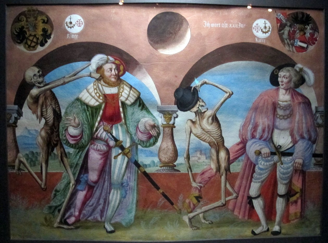 बर्न के डोमिनिकन कब्रिस्तान के m.manuel के खोए हुए मकाब्रे नृत्य की प्रतिलिपि (1512-20) द्वारा अल्ब्रेक्ट कौव