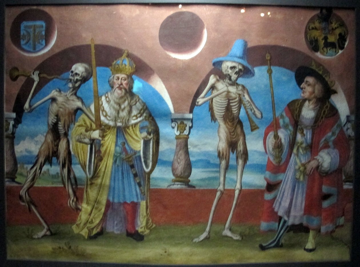 बर्न के डोमिनिकन कब्रिस्तान के m.manuel के खोए हुए मकाब्रे नृत्य की प्रतिलिपि (1512-20) द्वारा अल्ब्रेक्ट कौव