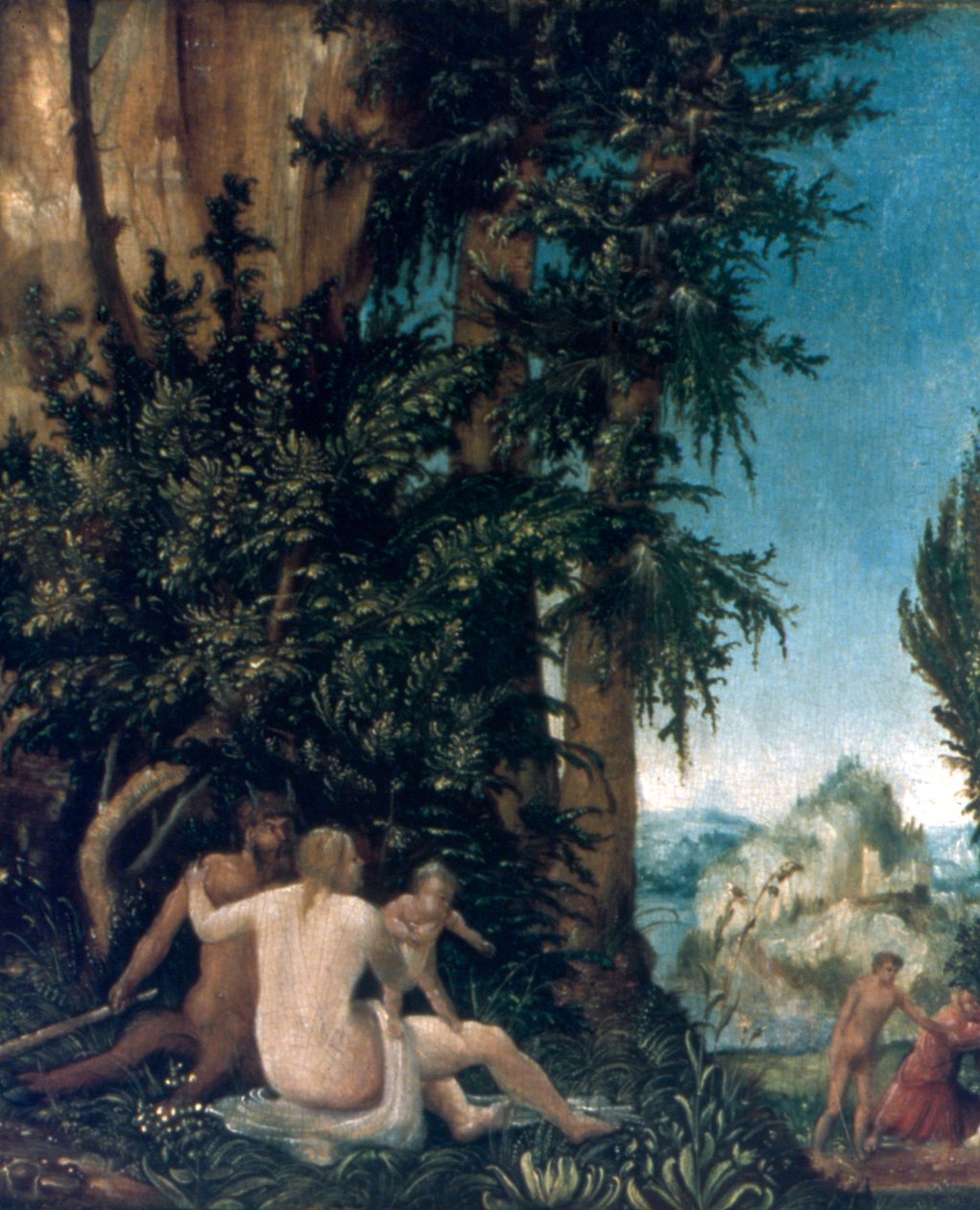 1507, Satyrs के परिवार के साथ लैंडस्केप द्वारा अल्ब्रेक्ट अल्टरडोरर