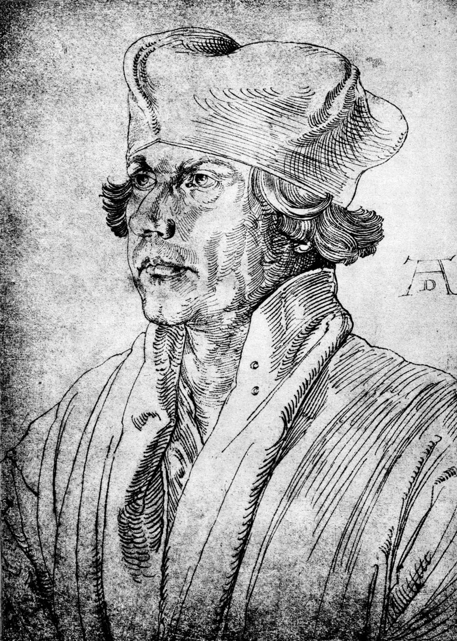 वेलेंनबर्ग के कार्डिनल लैंग, 1522, 1936 द्वारा अल्ब्रेक्ट ड्यूरर