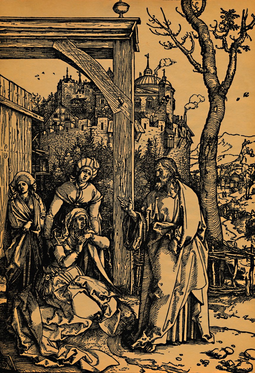 क्राइस्ट की विदाई उनकी माँ से।, क्राइस्ट टेकिंग लीव ऑफ़ हि मदर, 1504-1505। द्वारा अल्ब्रेक्ट ड्यूरर