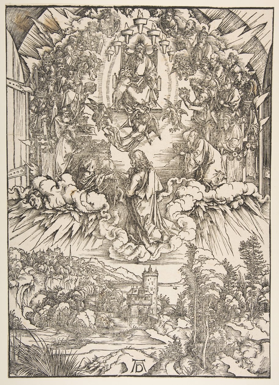 भगवान जॉन और बड़ों से पहले सेंट जॉन, सर्वनाश से, ca. 1496। द्वारा अल्ब्रेक्ट ड्यूरर