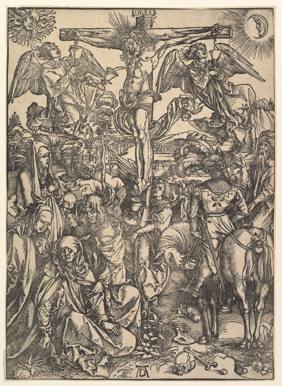द क्रूसिफ़िक्शन, द लार्ज पैशन से, ca. 1498। द्वारा अल्ब्रेक्ट ड्यूरर