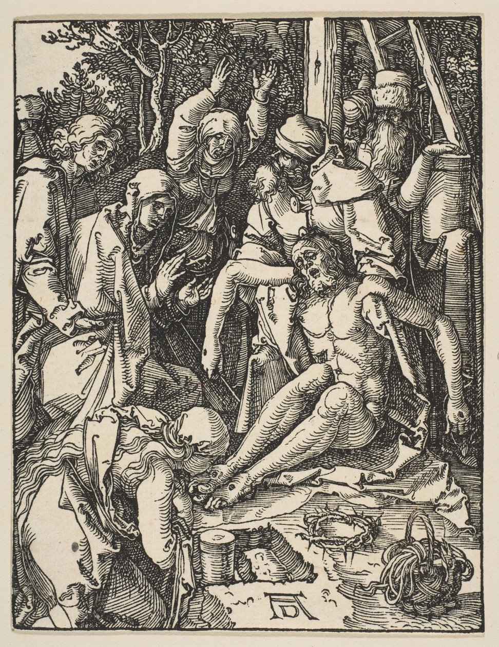 छोटे जुनून से विलाप, c.159 (वुडकट) द्वारा अल्ब्रेक्ट ड्यूरर