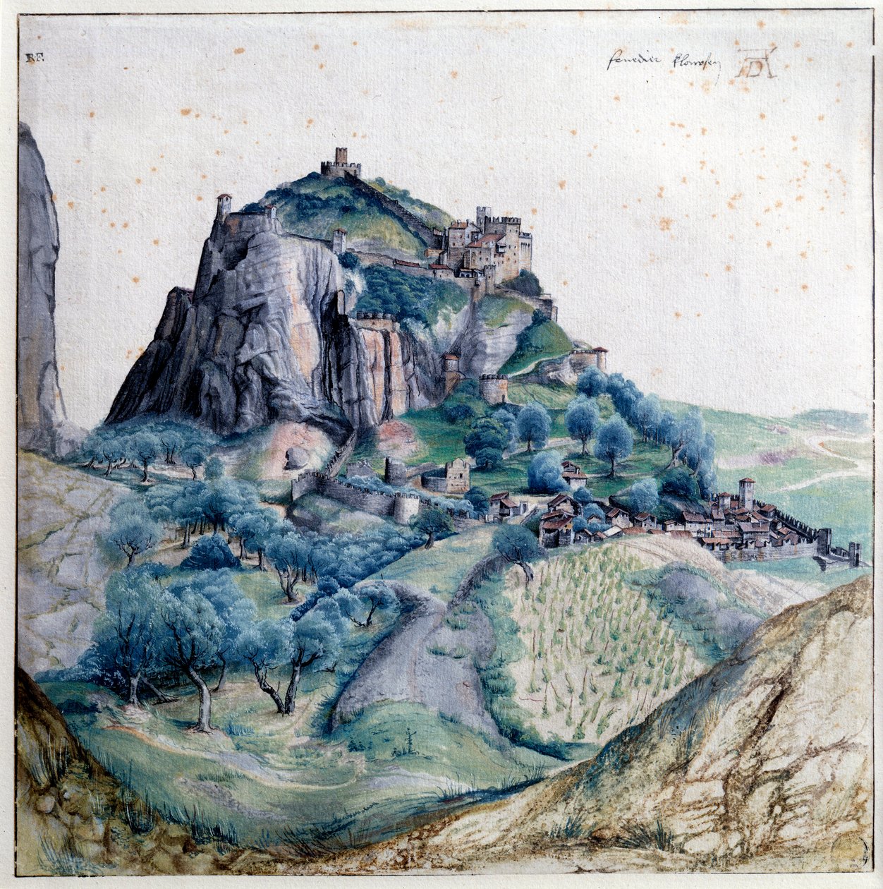 वैल डी'आर्को का दृश्य। अल्ब्रेक्ट ड्यूरर द्वारा जल रंग (1471-1528) द्वारा अल्ब्रेक्ट ड्यूरर