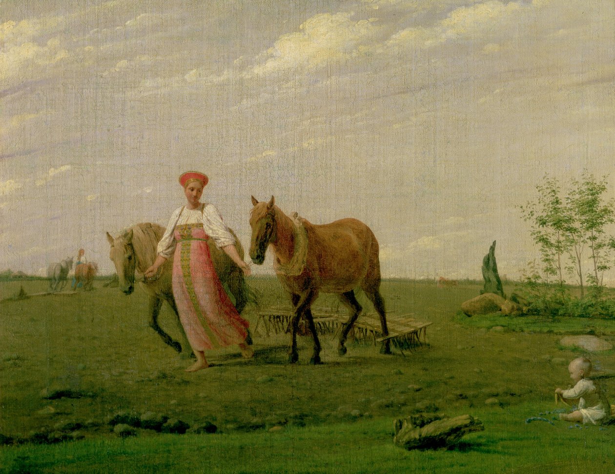 वसंत में जुताई, 1820 द्वारा अलेक्सी गाविलोविच वेनेत्सियानोव
