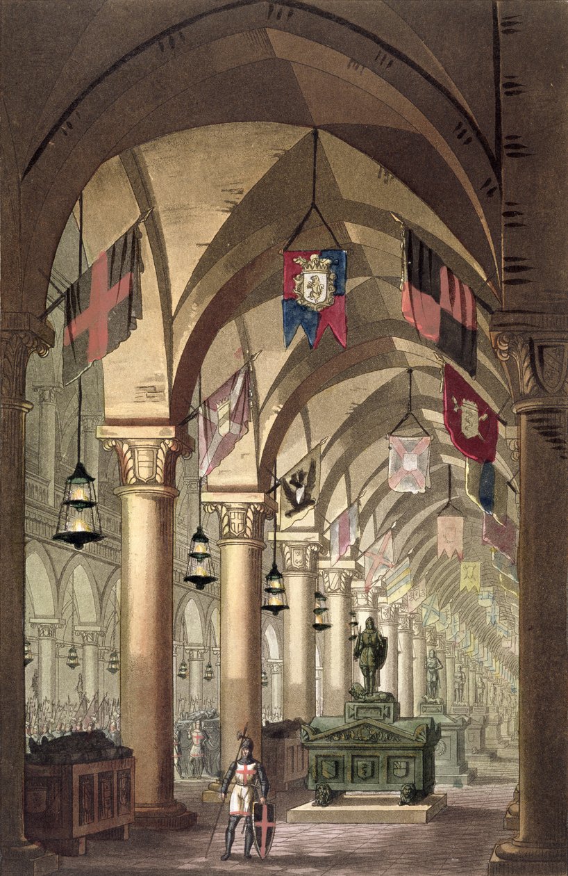नाइट्स टेम्पलर की कब्रें, c.1820-39 (एक्वाटिंट) द्वारा एलेसेंड्रो सैनकिरिको