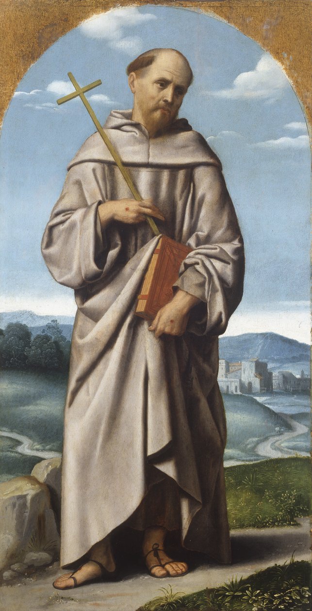 सेंट फ्रांसिस, c.1529 (कैनवास पर तेल) द्वारा एलेसेंड्रो बोनविनिको मोरेटो